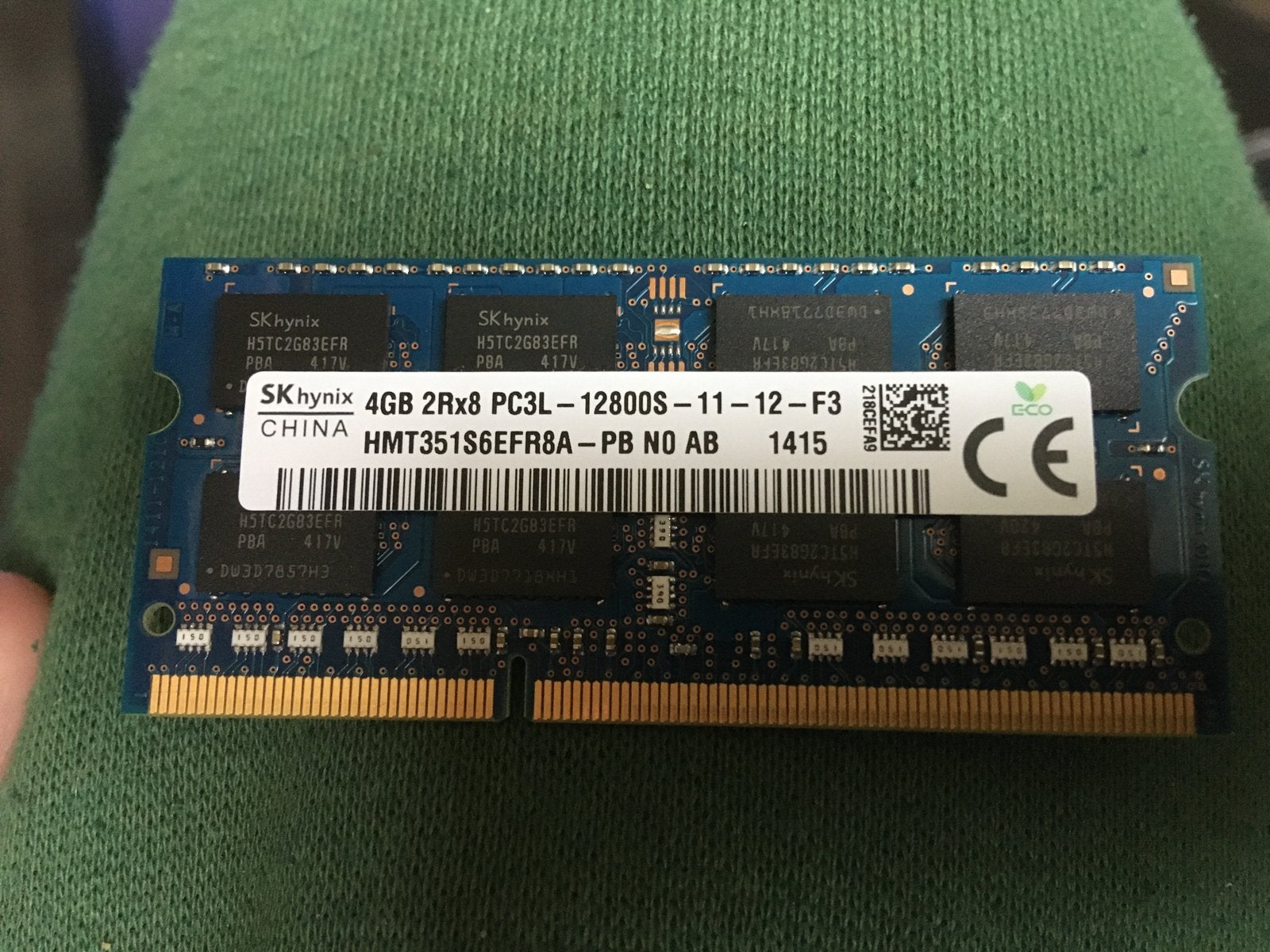 SK Hynix 1x 4GB DDR3-1600 SODIMM PC3L-12800S Dual Rank x8, Computers en Software, RAM geheugen, Ophalen of Verzenden, Zo goed als nieuw