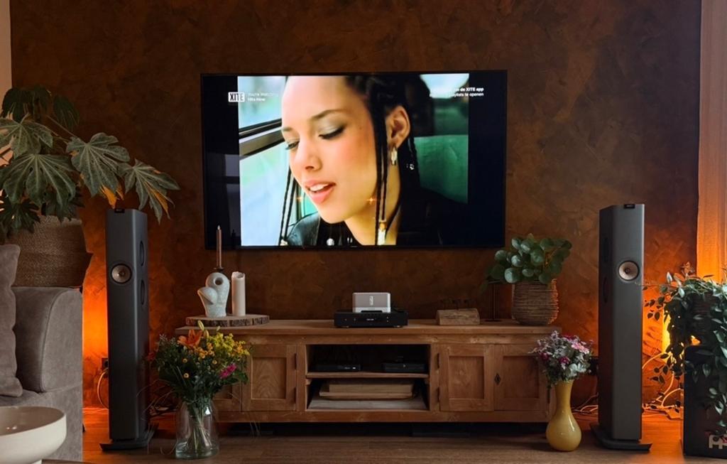 KEF LS60 Wireless Titanium, Audio, Tv en Foto, Luidsprekers, Zo goed als nieuw, 120 watt of meer, Front, Rear of Stereo speakers