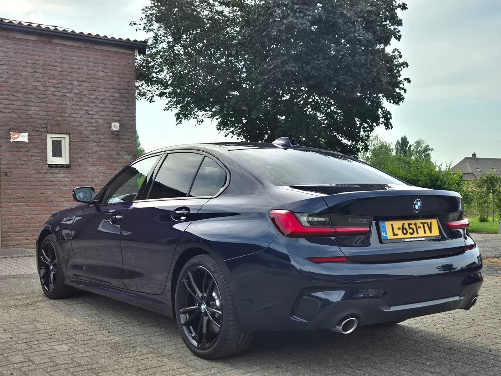 BMW 3-Serie 320e M-Sport Aut 2021 Blauw I Laser I Head-Up I, Automaat, 1998 cc, Achterwielaandrijving, Euro 6