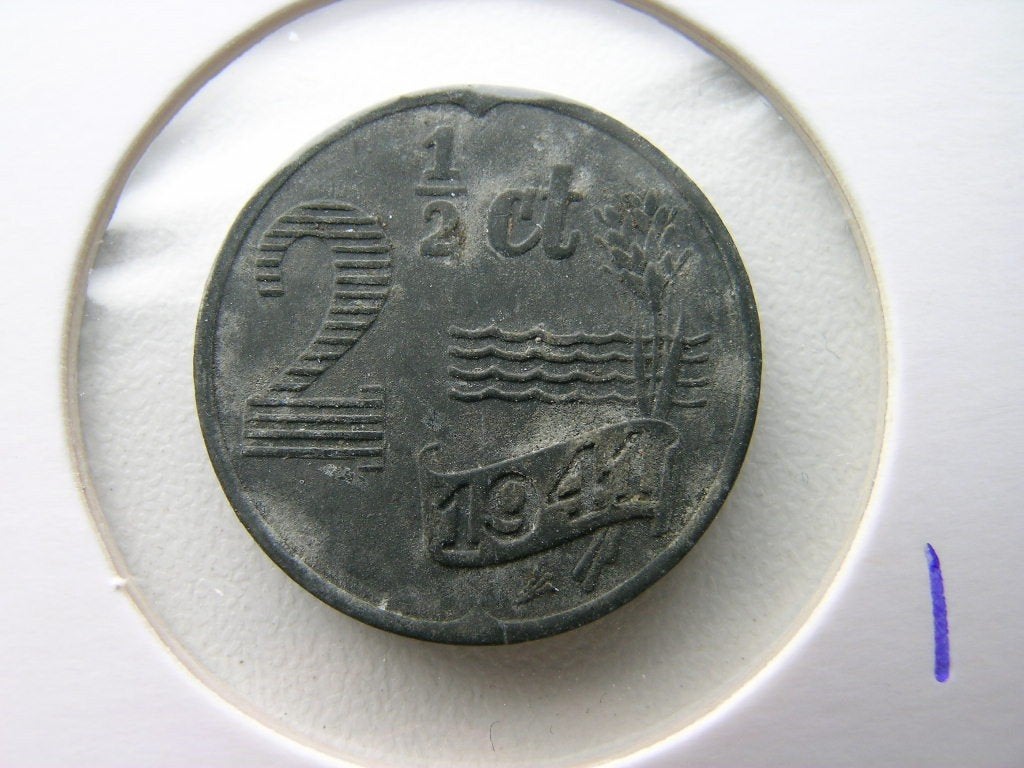 2,5 Cent 1941 zink (nr 1), Ophalen of Verzenden, Koningin Wilhelmina, Overige waardes, Losse munt