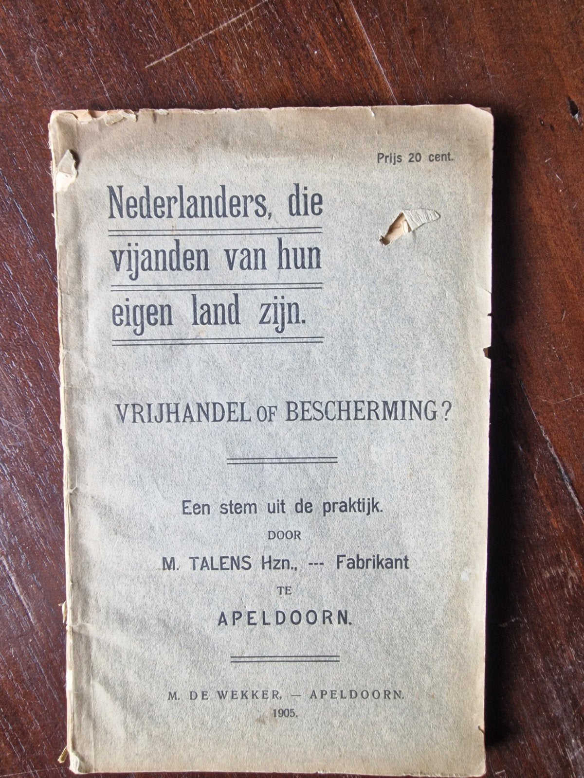 Nederlanders, die vijanden van hun eigen land zijn (1905), Boeken, Ophalen of Verzenden, Gelezen, M. Talens Hzn., Nederland