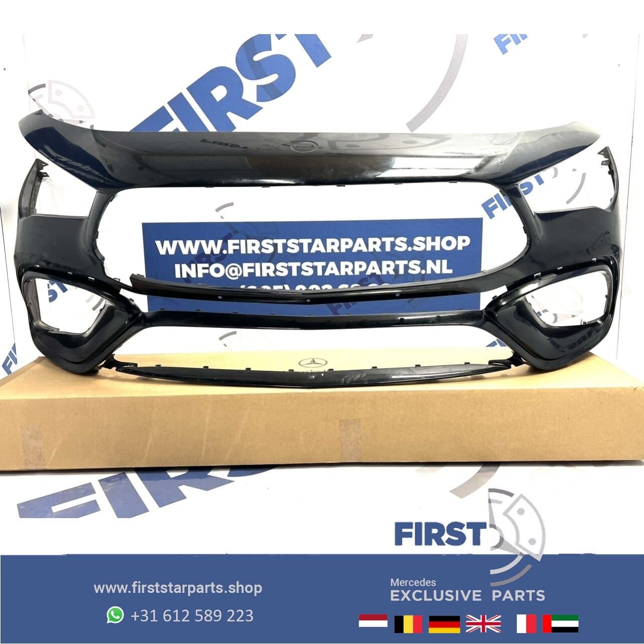 W118 CLA 45 BUMPER C118 CLA45 AMG VOORBUMPER A118800002 ZWAR, Auto-onderdelen, Gebruikt, -, Voor, Ophalen of Verzenden