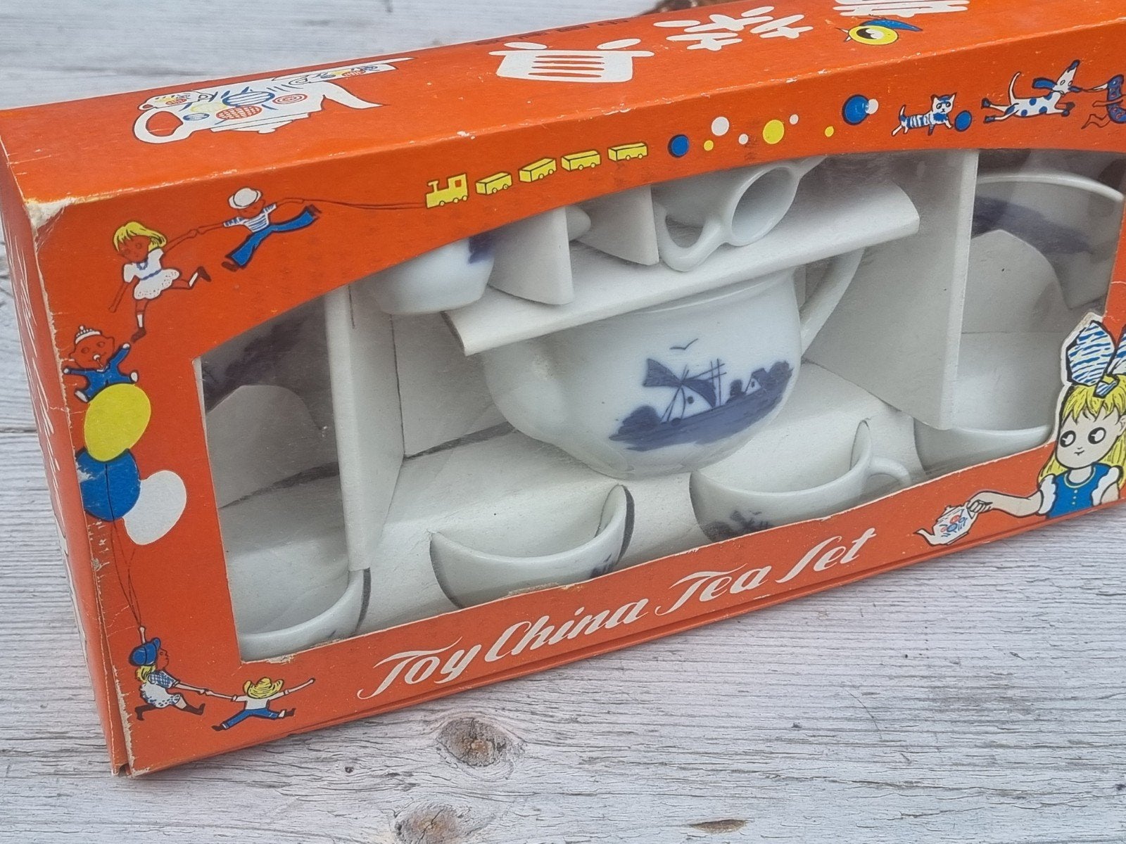 Vintage Speelgoed Theeservies - Delfts Blauw Design, Ophalen of Verzenden, Zo goed als nieuw, Overige typen