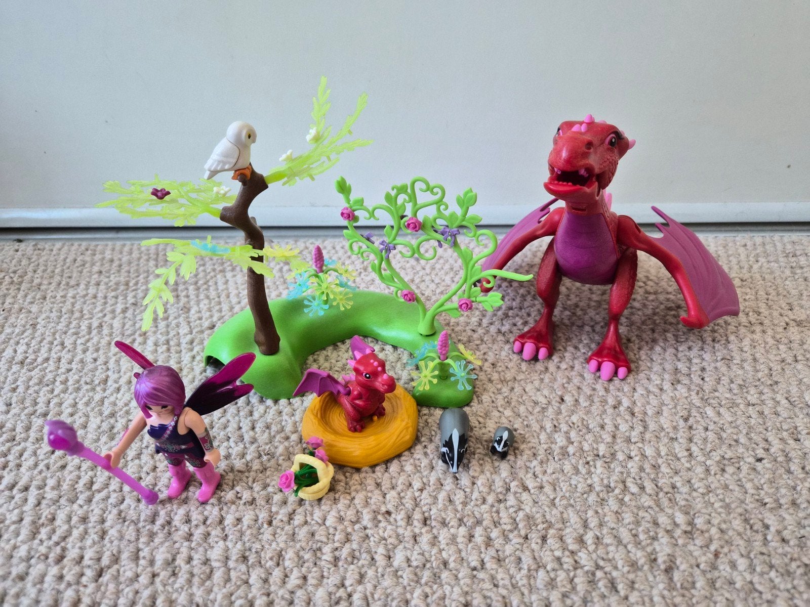 Playmobil 9134 Fairies Drakenhoeder met rode draken, Kinderen en Baby's, Speelgoed | Playmobil, Complete set, Overige typen, Ophalen of Verzenden