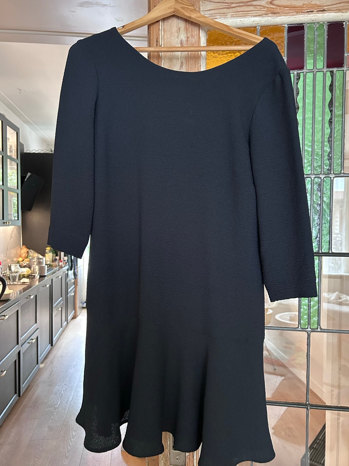 Sézane jurk, Kleding | Dames, Jurken, Zo goed als nieuw, Maat 38/40 (M), Zwart, Knielengte, Ophalen of Verzenden