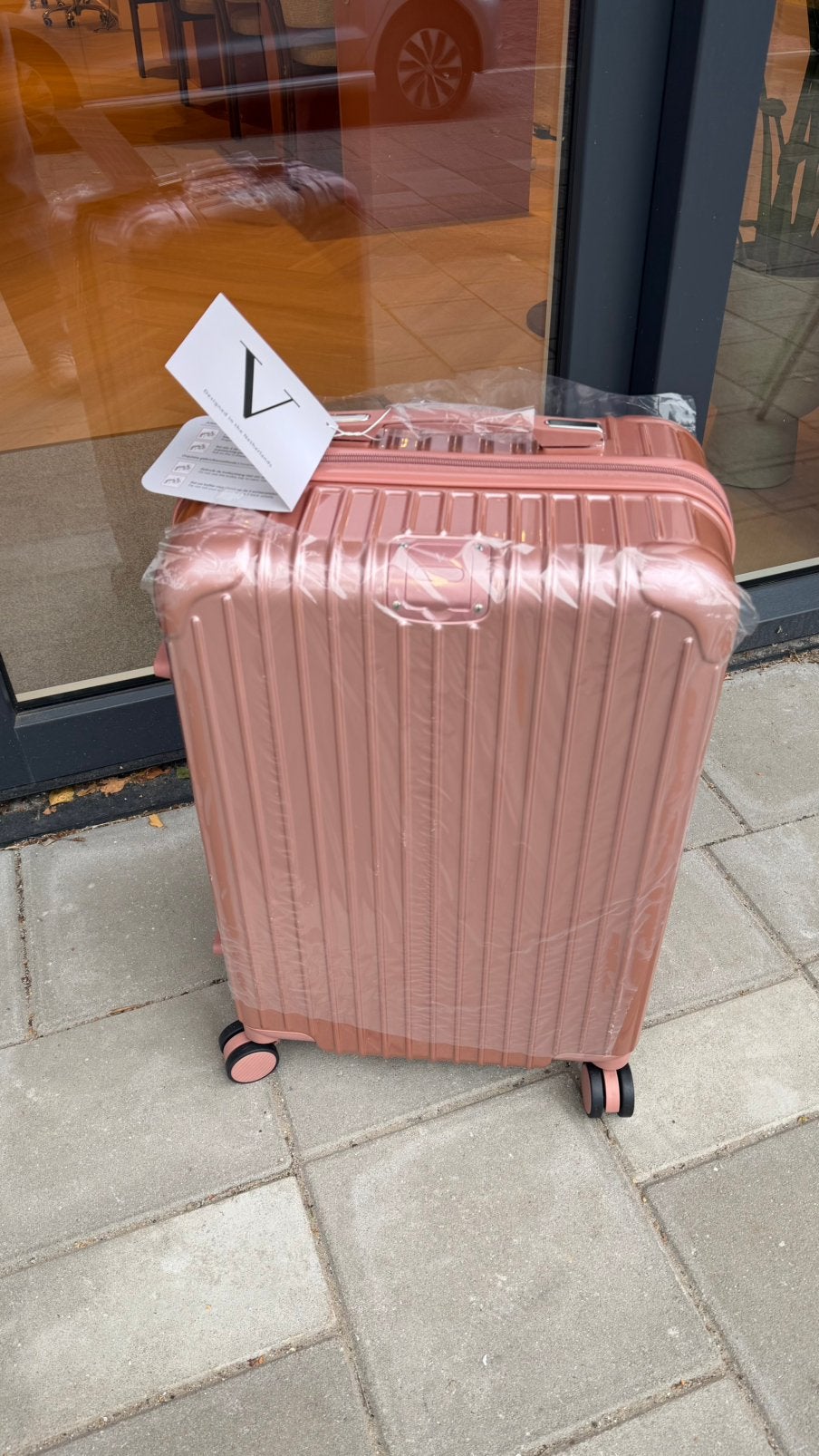 Voyagoux koffer rose gold, Hard kunststof, Nieuw, Ophalen of Verzenden, 35 tot 45 cm