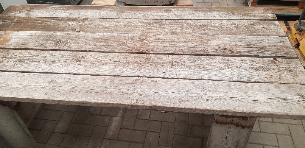 Tuintafel van steigerhout te koop, Tuin en Terras, Ophalen, Gebruikt, Rechthoekig, Hout