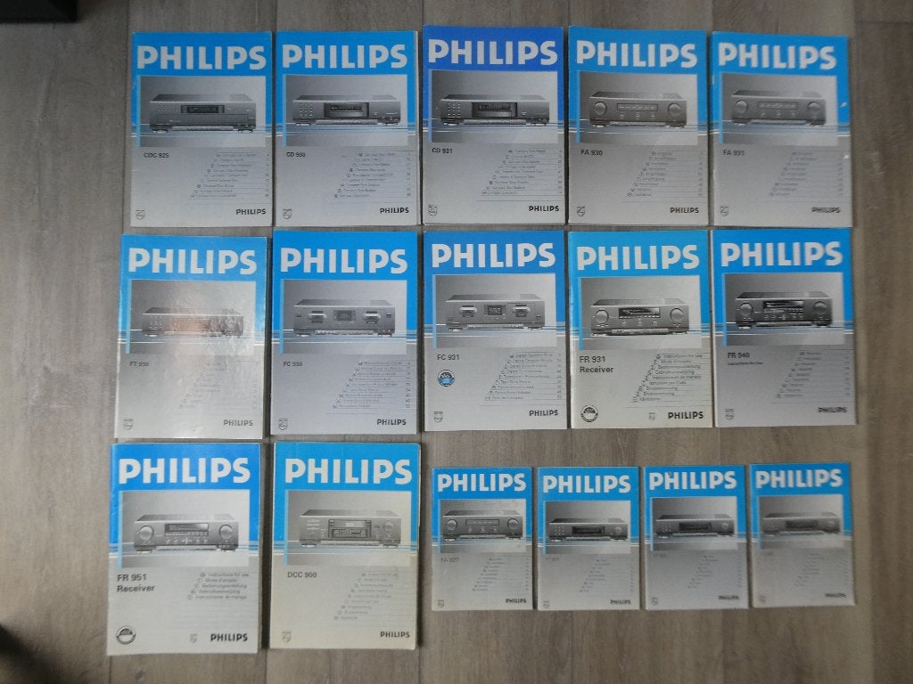 Originele handleidingen Philips 900 series, nette staat, Ophalen of Verzenden, Zo goed als nieuw, 120 watt of meer, Overige merken