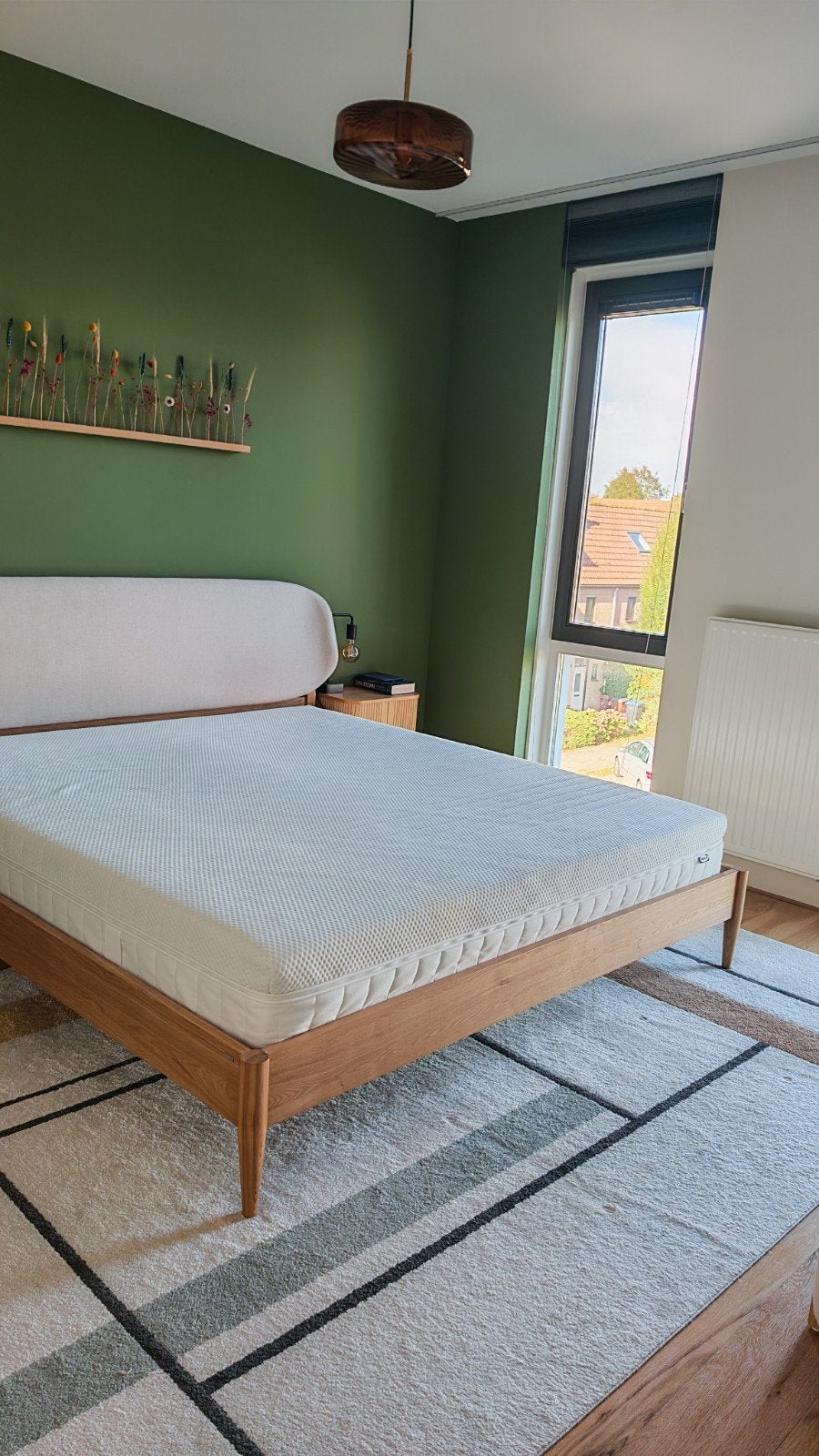 Kave Home Octavia bedframe 180x200 cm, Huis en Inrichting, Ophalen, Beige, Tweepersoons, Zo goed als nieuw