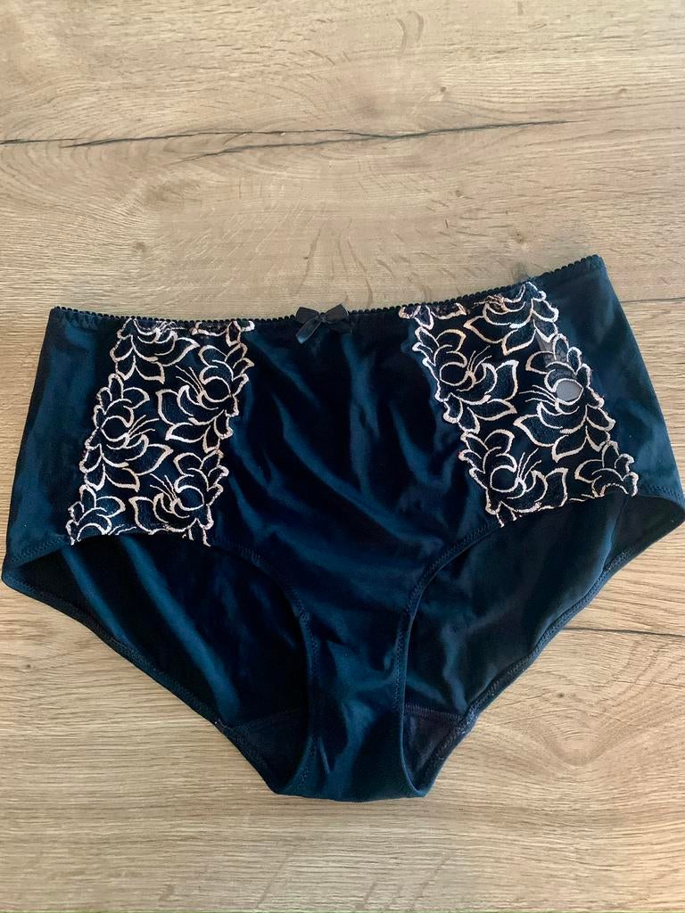 Prima donna  Deauville maat xxl zwart ecru borduur, Slip, Verzenden, Zwart