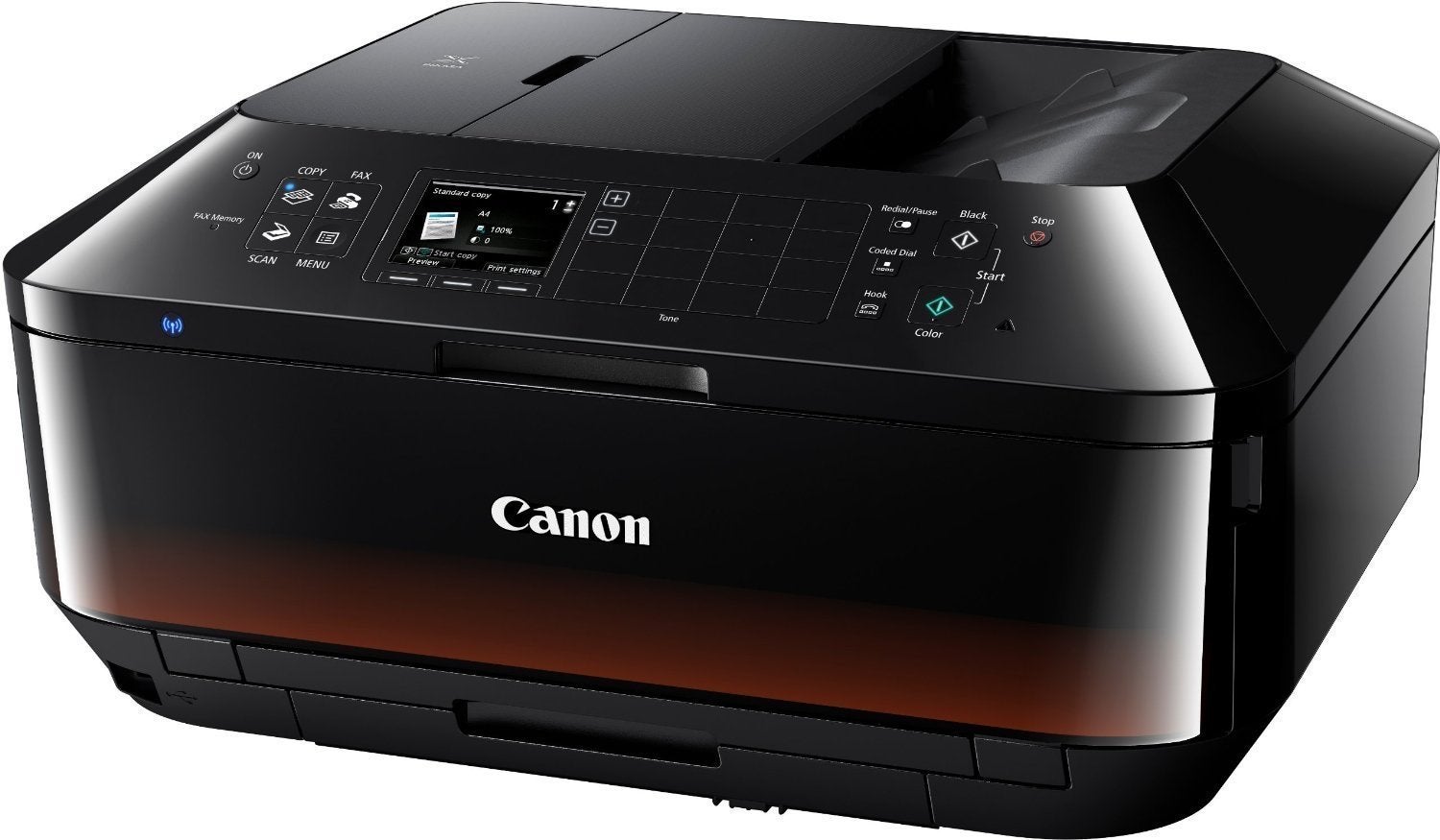 Canon MX725 All-in-One Printer - Draadloos en Kleur, Ophalen, Faxen, Inkjetprinter, All-in-one