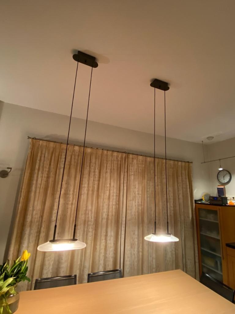 Dijkstra hanglamp Citra 1, Huis en Inrichting, Lampen | Hanglampen, Gebruikt, Glas, Metaal, Ophalen of Verzenden