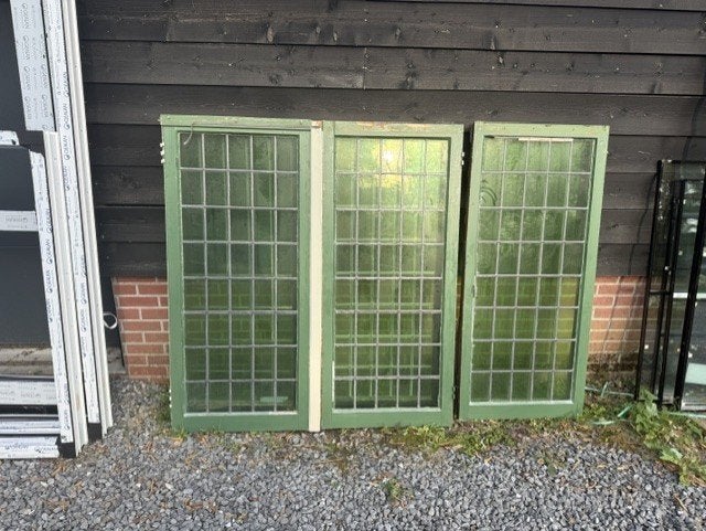 Prachtige originele antieke glas-in-loodramen uit jaren '30, Doe-het-zelf en Verbouw, Glas en Ramen, Ophalen, Gevelraam of Ruit