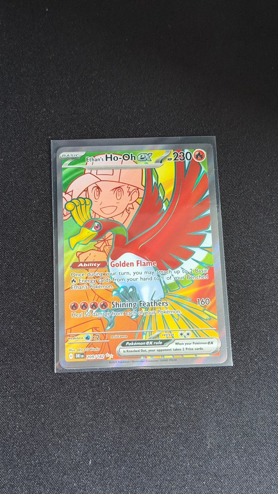 Ethans ho-oh ex 209/182 pokemon destined rivals, Ophalen of Verzenden, Zo goed als nieuw