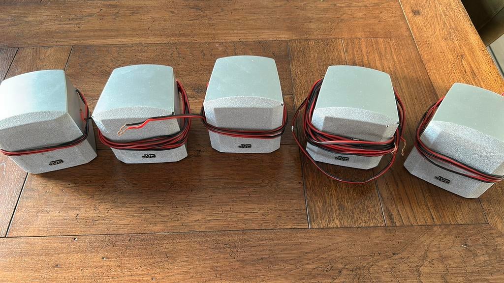 5 JVC boxjes en subwoofer, Ophalen of Verzenden, Gebruikt, JVC