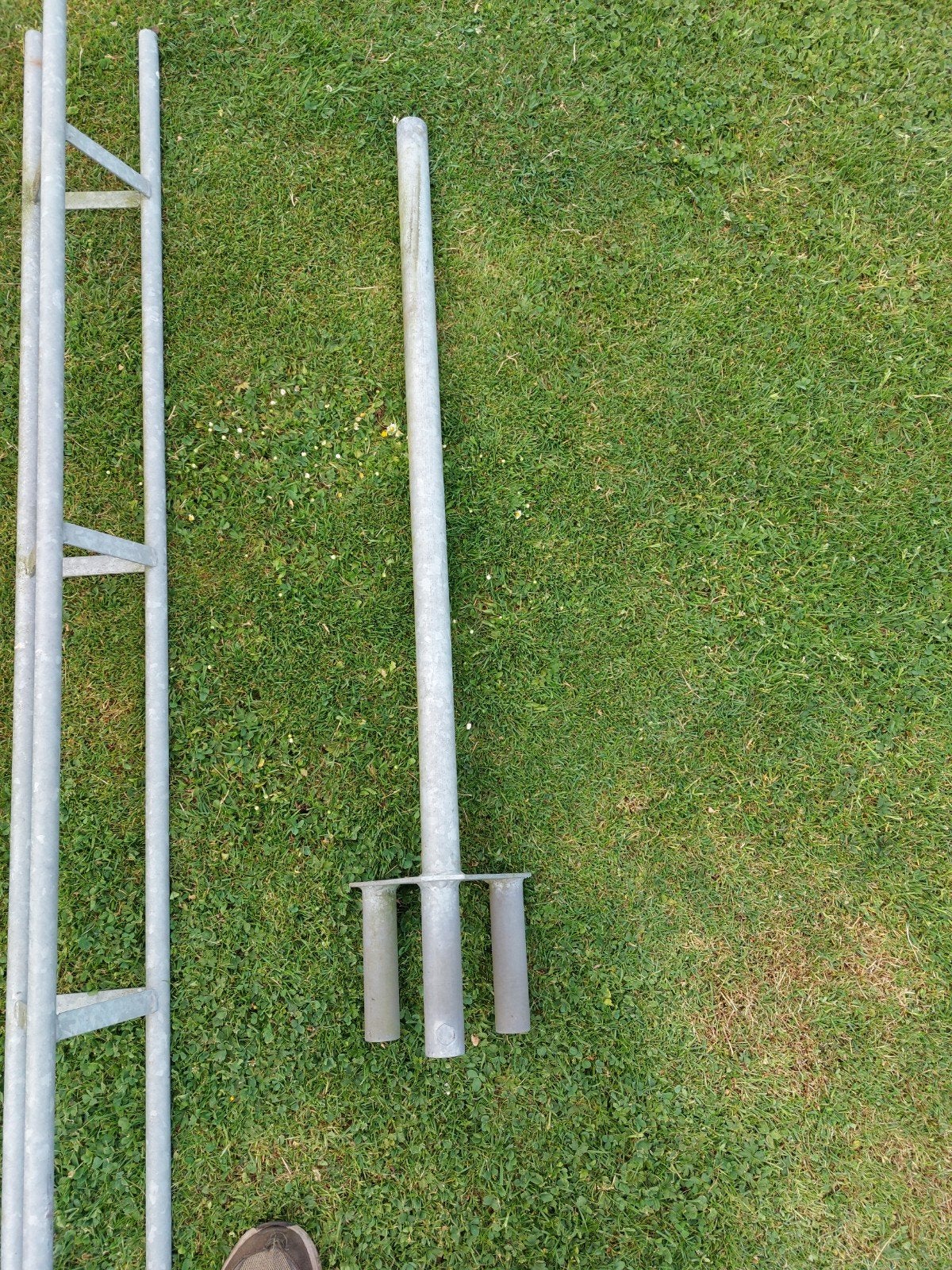 Mast 3 x 2.50 mtr met topbuis en grondbuis, Ophalen, Info@arob.nl, Mast, Foarwurk