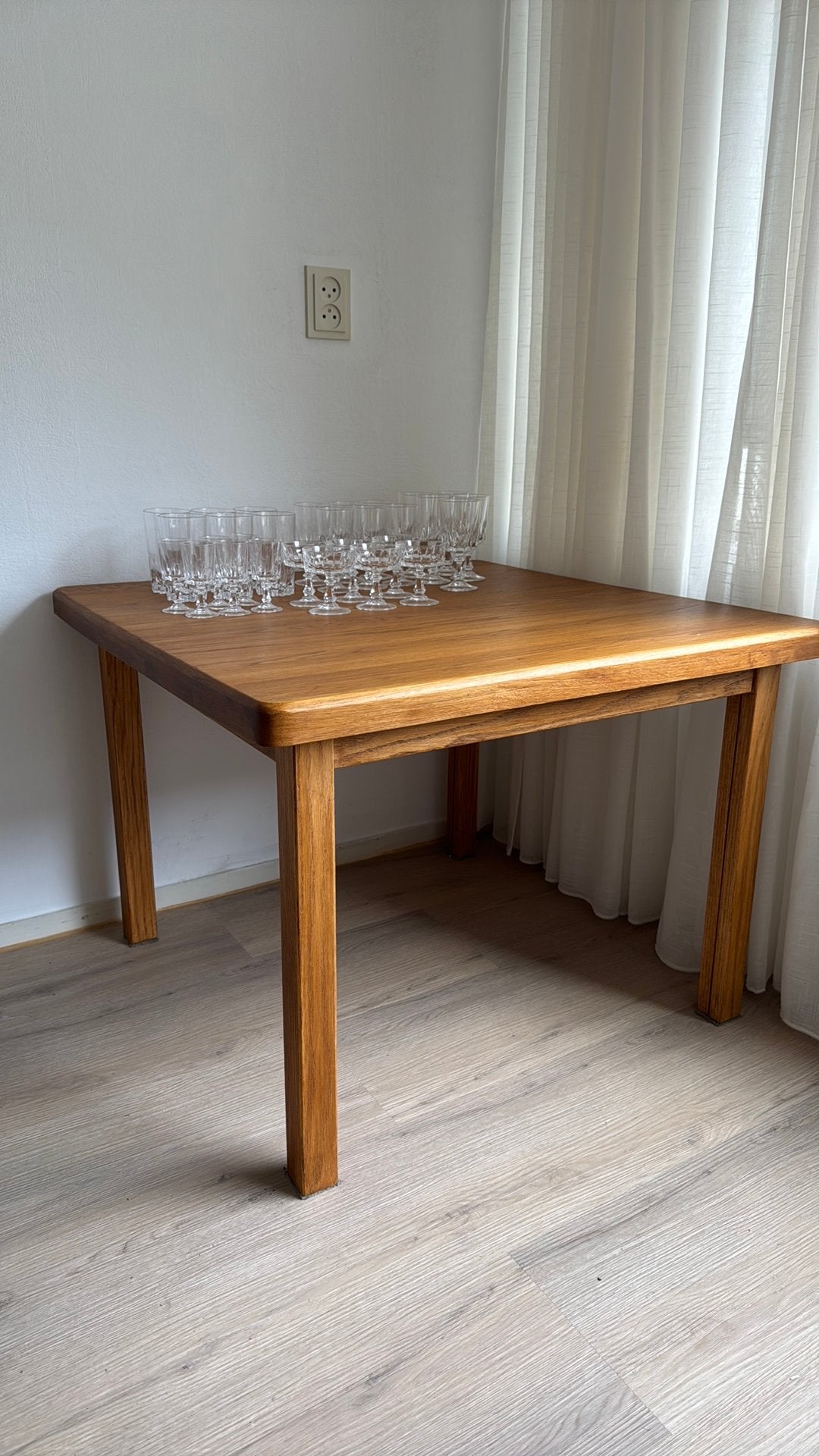Eikenhouten tafel, Huis en Inrichting, Tafels | Eettafels, Ophalen, Zo goed als nieuw, Rechthoekig, 50 tot 100 cm