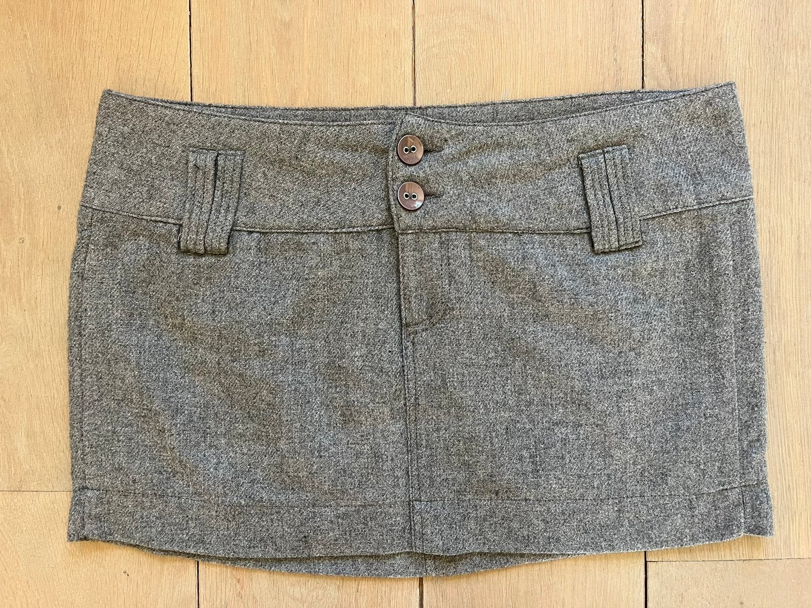 Prachtige grijze wollen gevoerde XL rok Royal Chicks knopen, Kleding | Dames, Maat 46/48 (XL) of groter, Ophalen of Verzenden