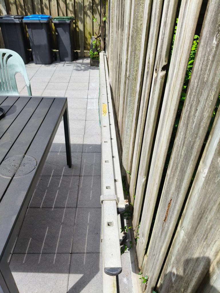 Hoge ladder 7,5/8 meter, Doe-het-zelf en Verbouw, Ladders en Trappen, Ophalen, 4 meter of meer