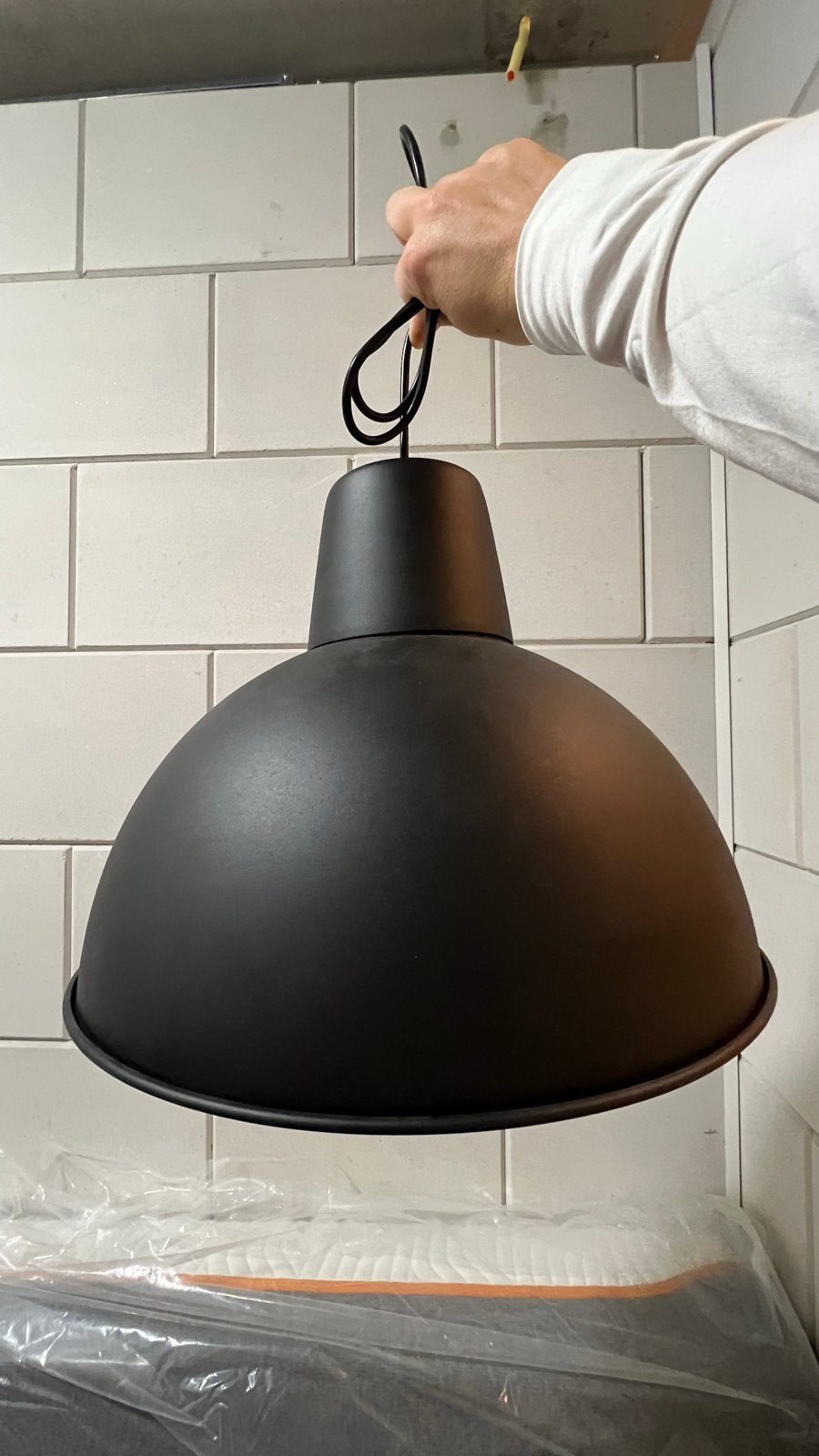 IKEA SKURUP hanglamp, zwart, 38cm, Ophalen, Zo goed als nieuw, Metaal, E27 (groot)