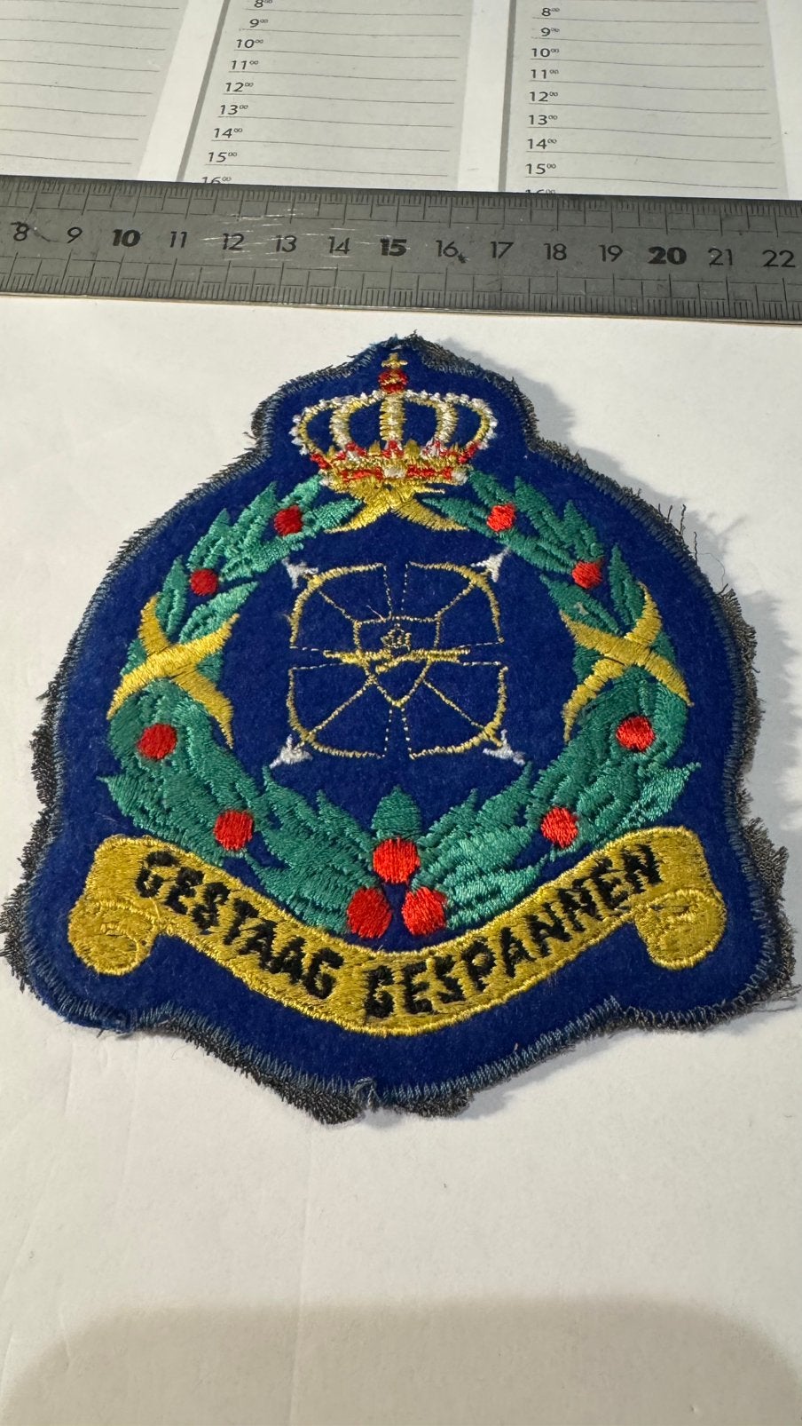 Patch luchtmacht volkel vilt, Ophalen of Verzenden, Zo goed als nieuw, Patch, Badge of Embleem