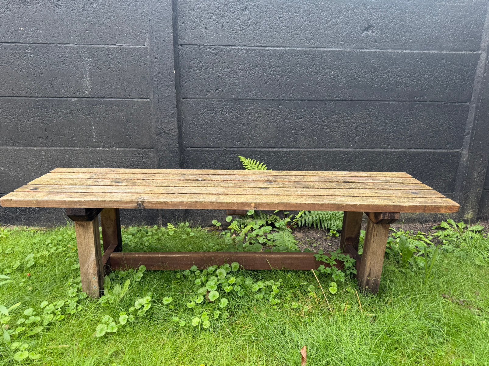 Houten bankje – gebruikt, Tuin en Terras, Ophalen, Gebruikt, Hout