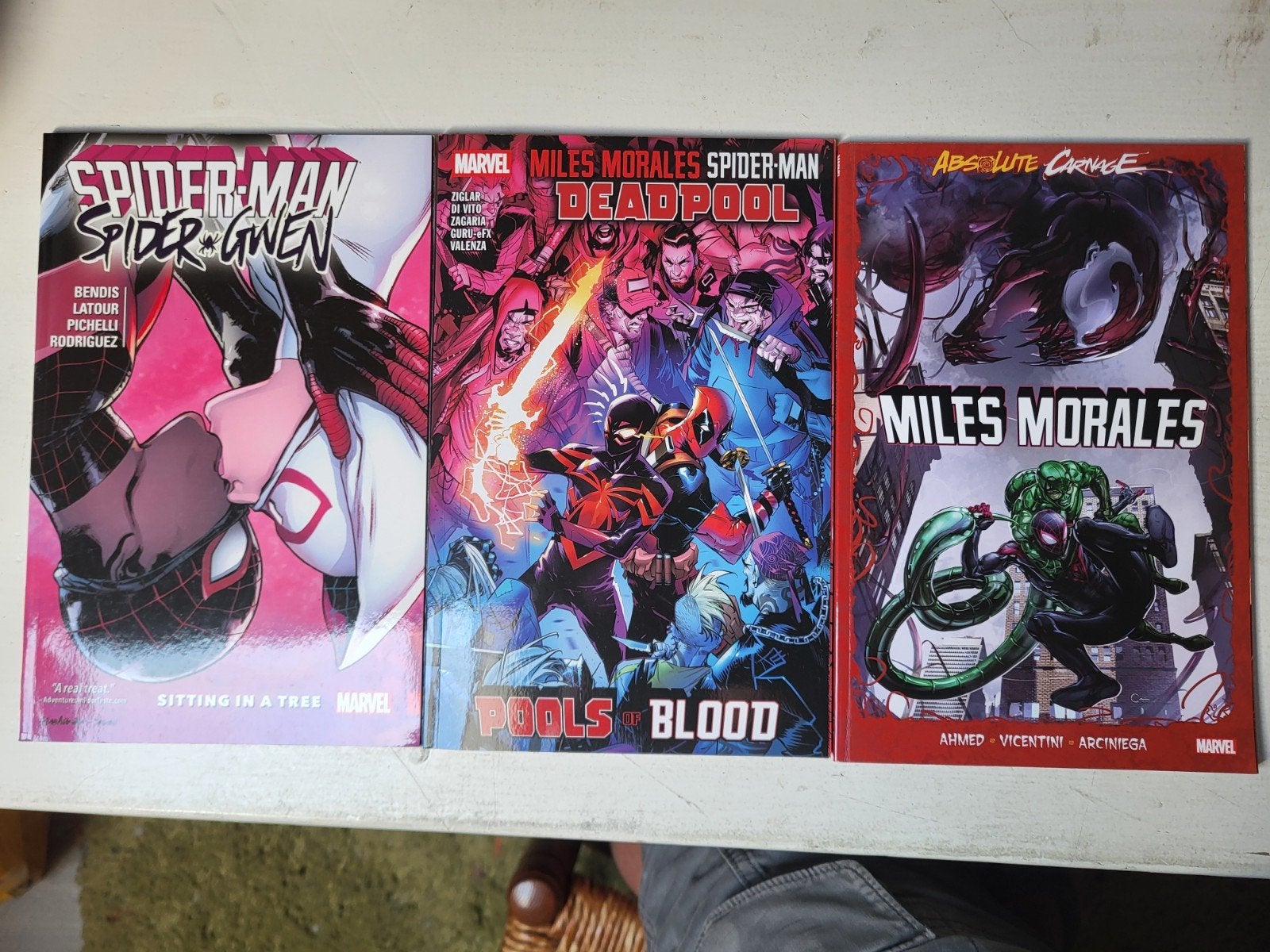 miles morales. spider-man. deadpool. spider gwen 3x tp, Ophalen of Verzenden