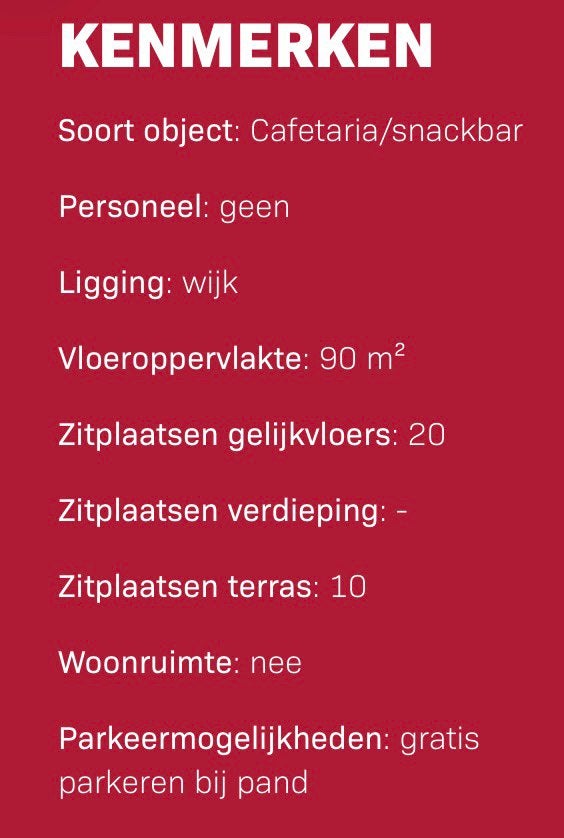 Te huur in sneek Horecaruimte pizza kebab Surinaams Eethuis, Ophalen