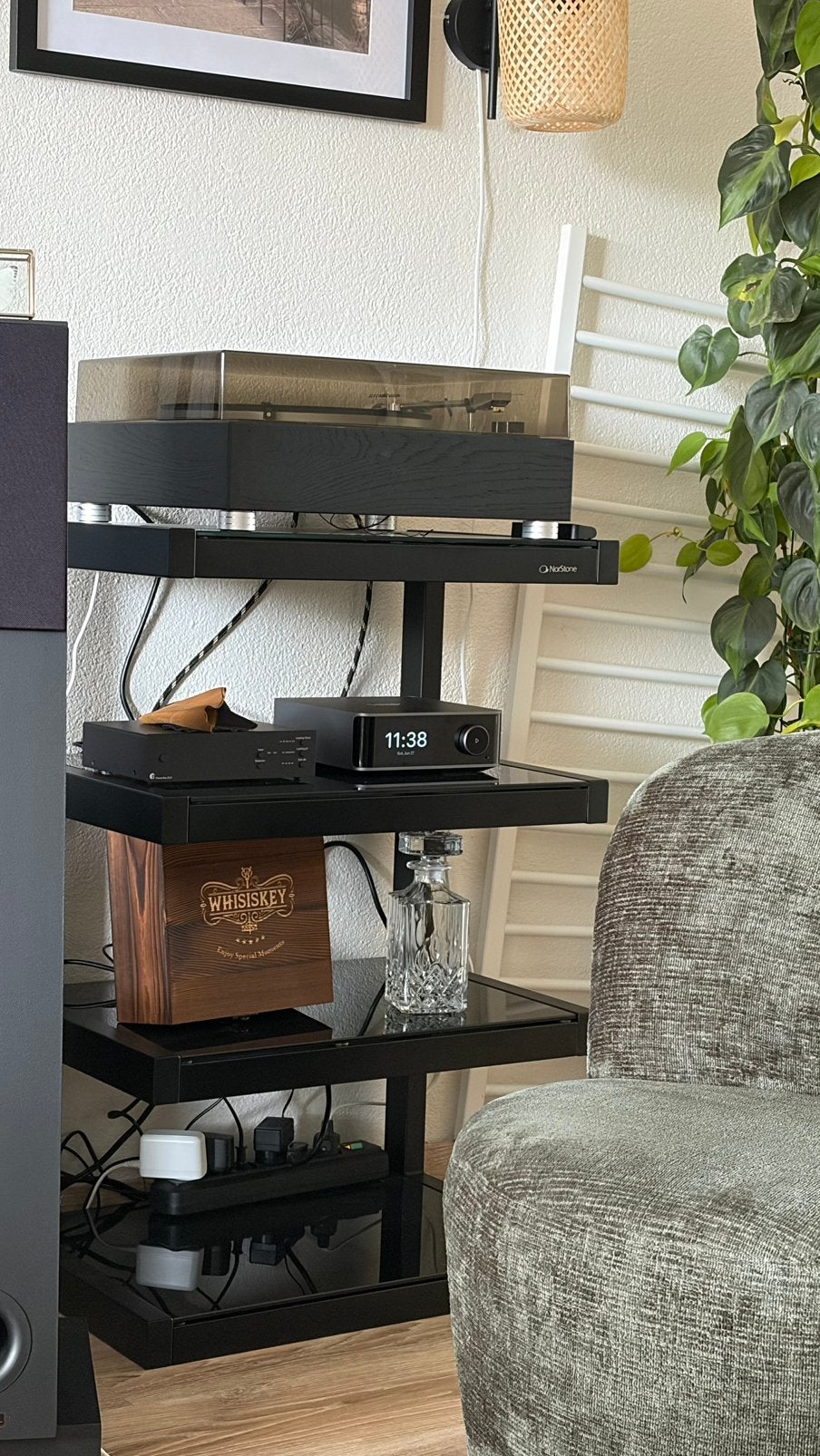 Norstone Esse audiomeubel, Ophalen, Minder dan 100 cm, 25 tot 50 cm, Glas