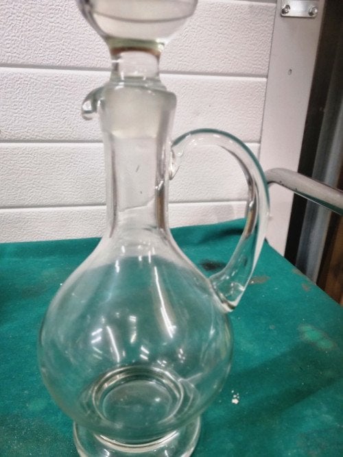 karaf glas met glazen dop, Ophalen of Verzenden