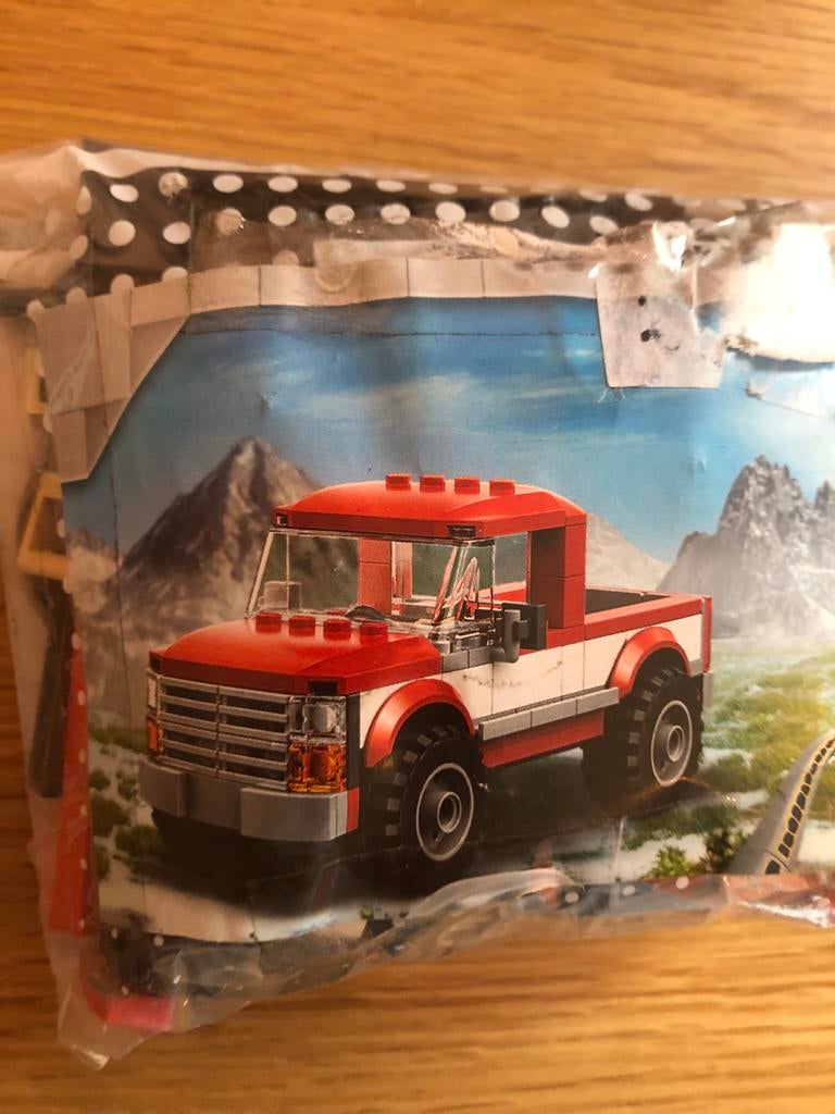 Compleet rood Lego autootje met bouwinstructie, Gebruikt, Overige thema's, Lego, Overige typen