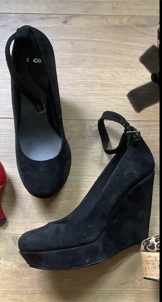ASOS Zwarte Suède Sleehakken Maat 38, Kleding | Dames, Schoenen, Zwart, Nieuw, Ophalen of Verzenden, Schoenen met hoge hakken