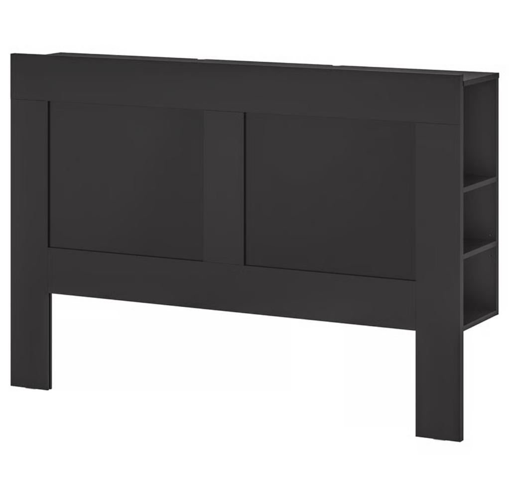 BRIMNES Hoofdeinde met bergruimte zwart IKEA, Ophalen, Eenpersoons, Zwart, Nieuw