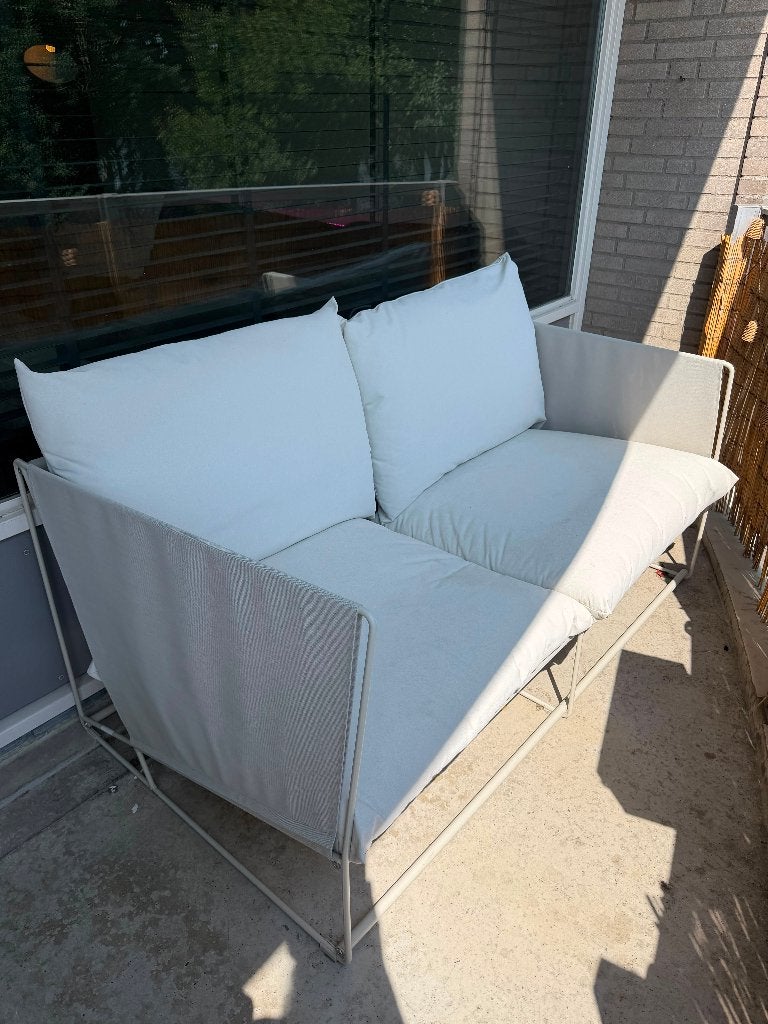 IKEA HAVSTEN 2-zitsbank, Aluminium, Zo goed als nieuw, Loungeset, Bank
