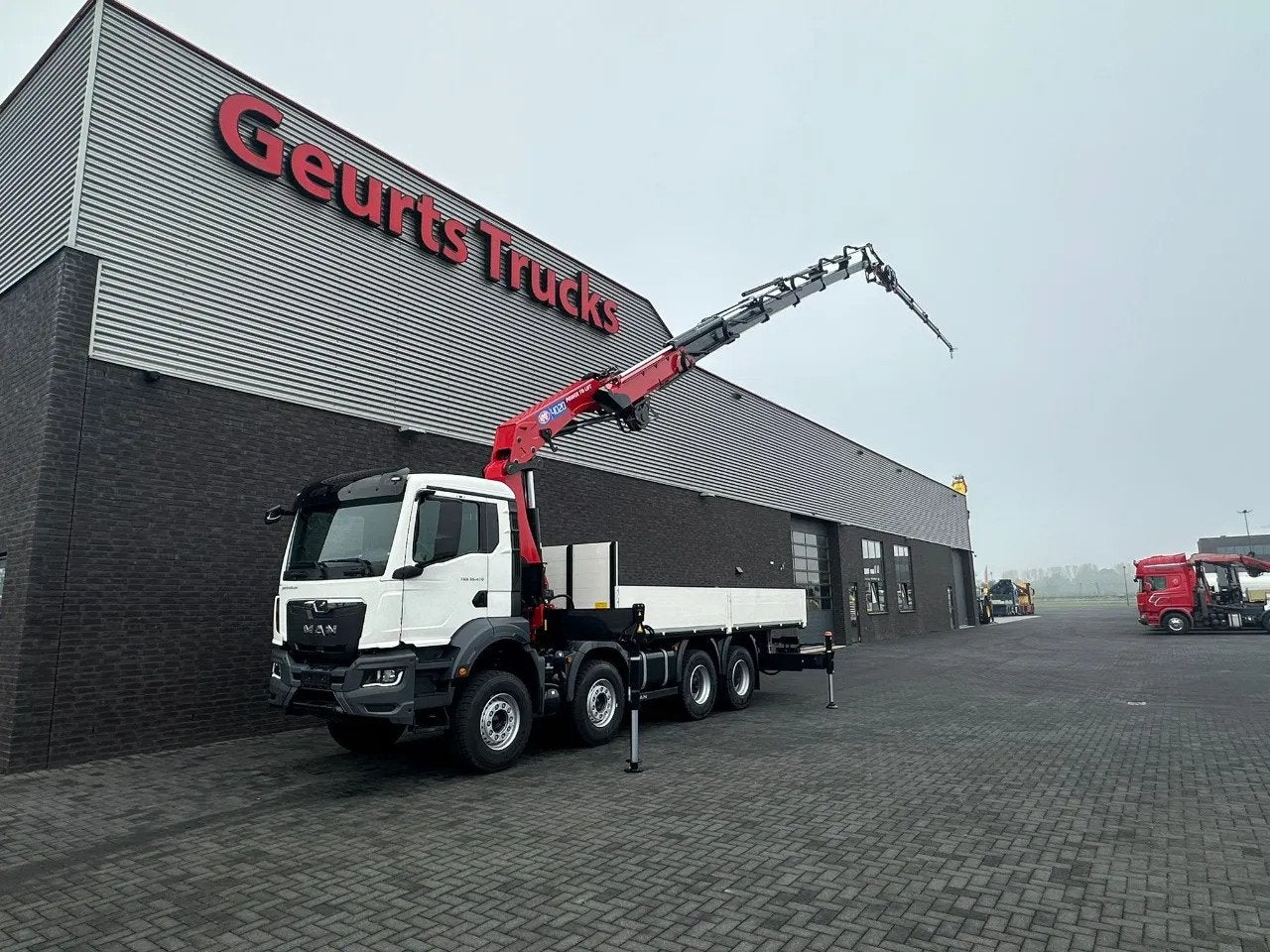 MAN TGS 35.470 8X4 HMF 4020-K6 + FJ 600 K4 KRAAN/KRAN/CRANE/, Auto's, Vrachtwagens, Automaat, Euro 6, MAN, Wit