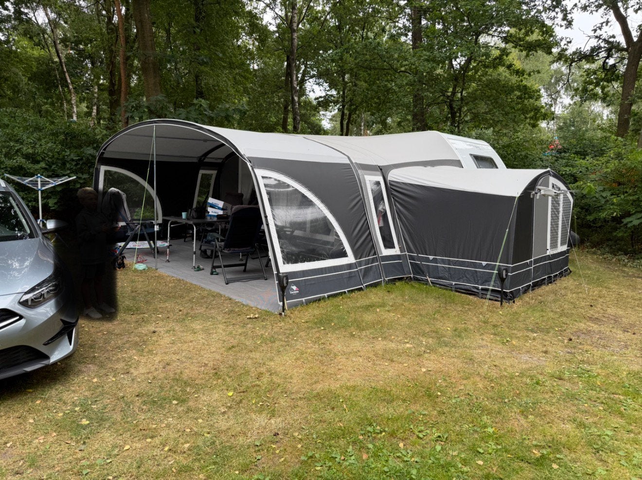 Dorema Onyx 270 antraciet maat 10 zeer compleet, Caravans en Kamperen, Ophalen, Zo goed als nieuw, Tot en met 4