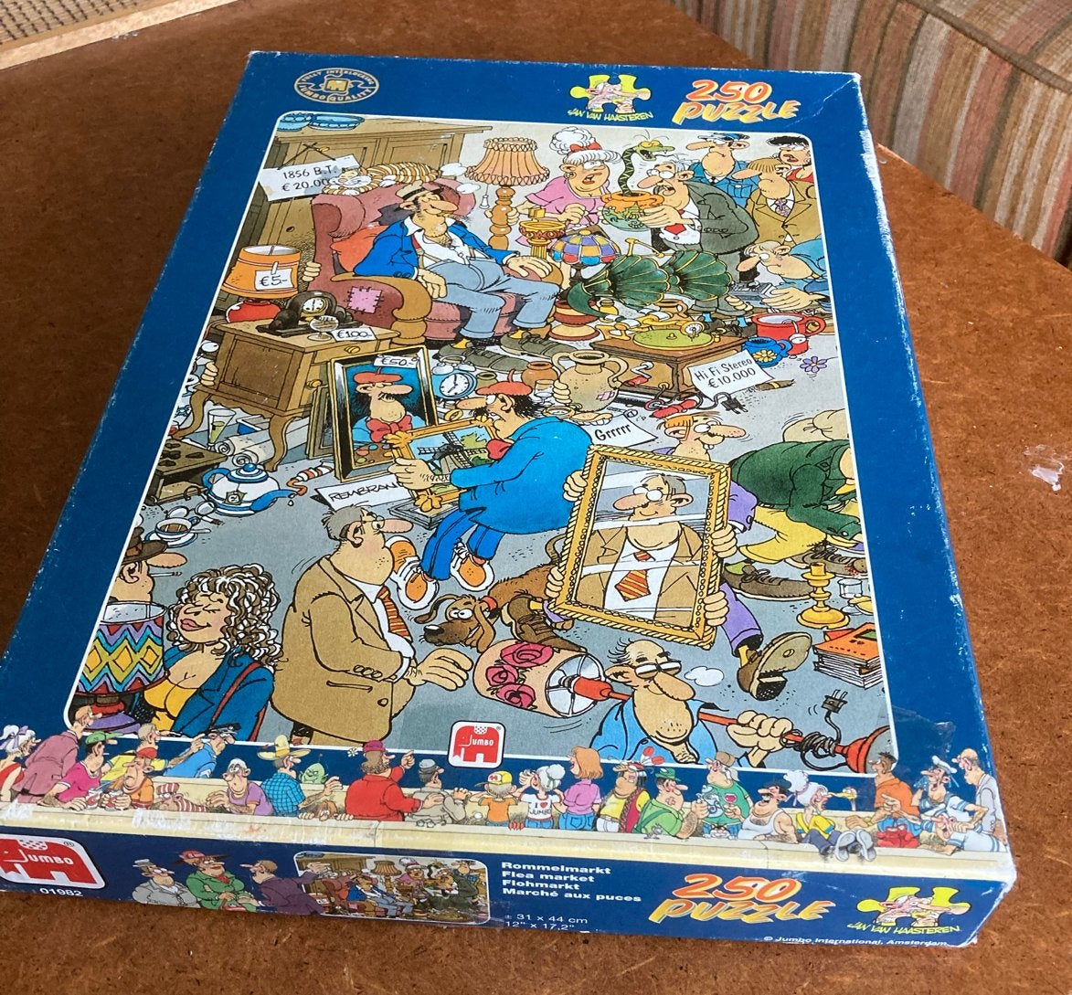 Oudere Jan van Haasteren puzzel “Rommelmarkt”, mist 1 stukje, Hobby en Vrije tijd, Denksport en Puzzels, Ophalen of Verzenden