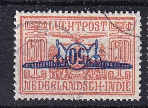 B163) 1932 Ned Indie LP17 €3500 kopst gestempeld geen gar, Verzenden, Gestempeld, Nederlands-Indië