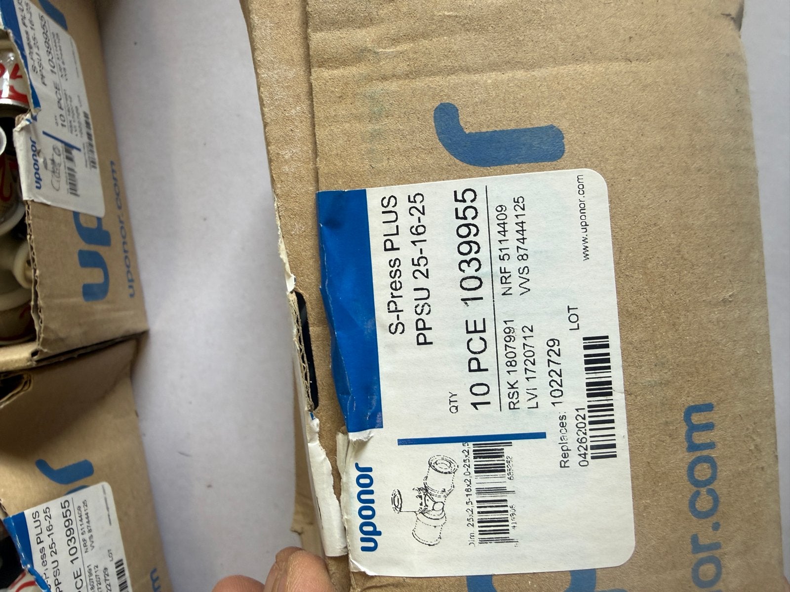 50x Uponor S-Press PLUS PPSU 25-16-25 – NIEUW, Ophalen, Overige materialen, Overige typen, Nieuw