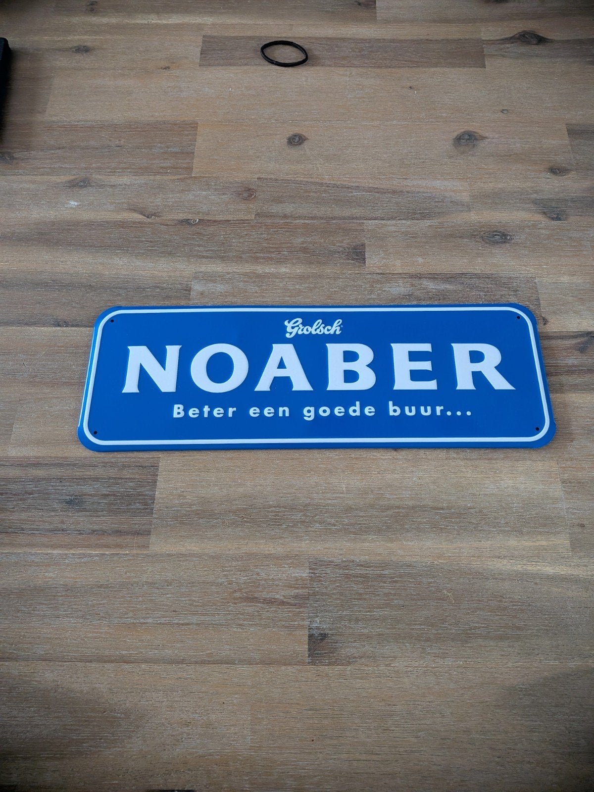 Grolsch NOABER Reclamebord - Beter een goede buur..., Ophalen of Verzenden, Zo goed als nieuw, Reclamebord