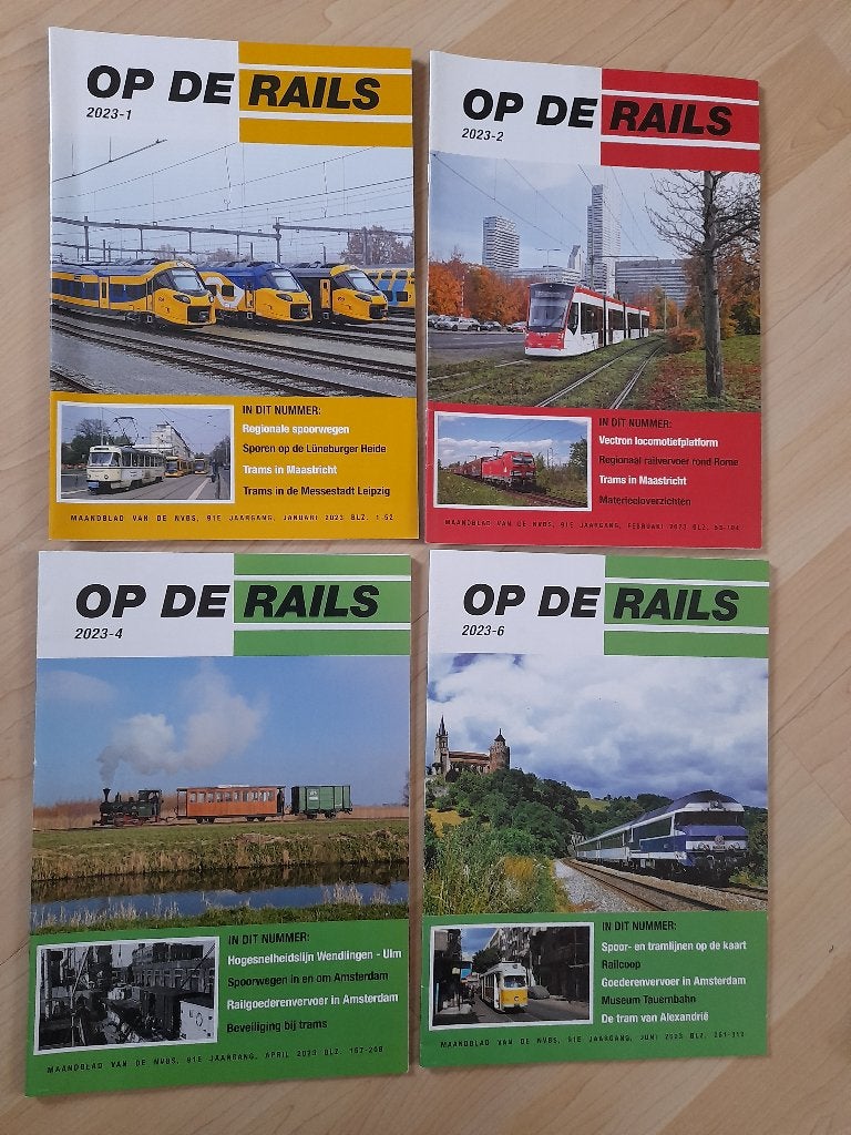 TIJDSCHRIFT OP DE RAILS 2023 nummer 1, 2, 4, 6 tm 12, Ophalen of Verzenden, Zo goed als nieuw, Overige typen