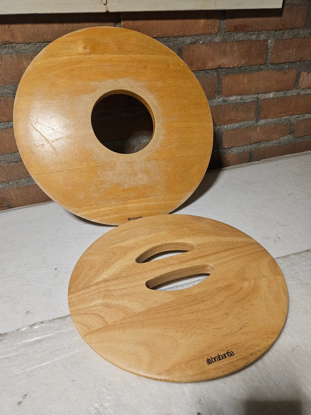 Houten Brabantia Wasbox Deksel - 60L (gebruikt) & 30L (nieuw, Ophalen of Verzenden, Gebruikt