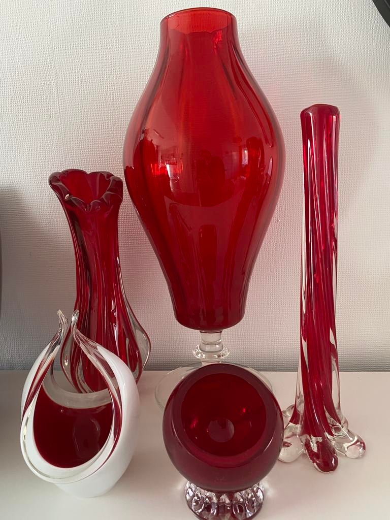 Verschillende mooie vazen, Overige kleuren, Ophalen of Verzenden, Minder dan 50 cm, Glas