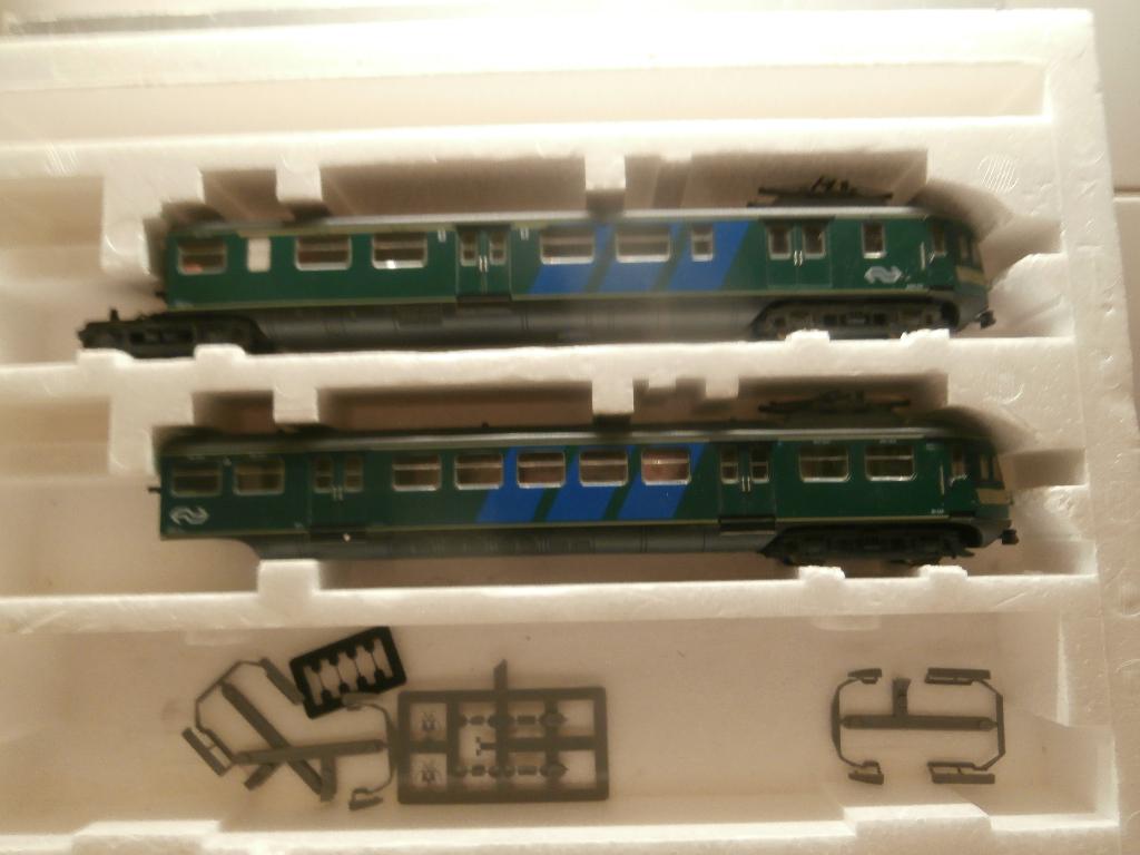 Mat 46 Groen met reclame band, Treinset, Gelijkstroom, Analoog, Ophalen of Verzenden
