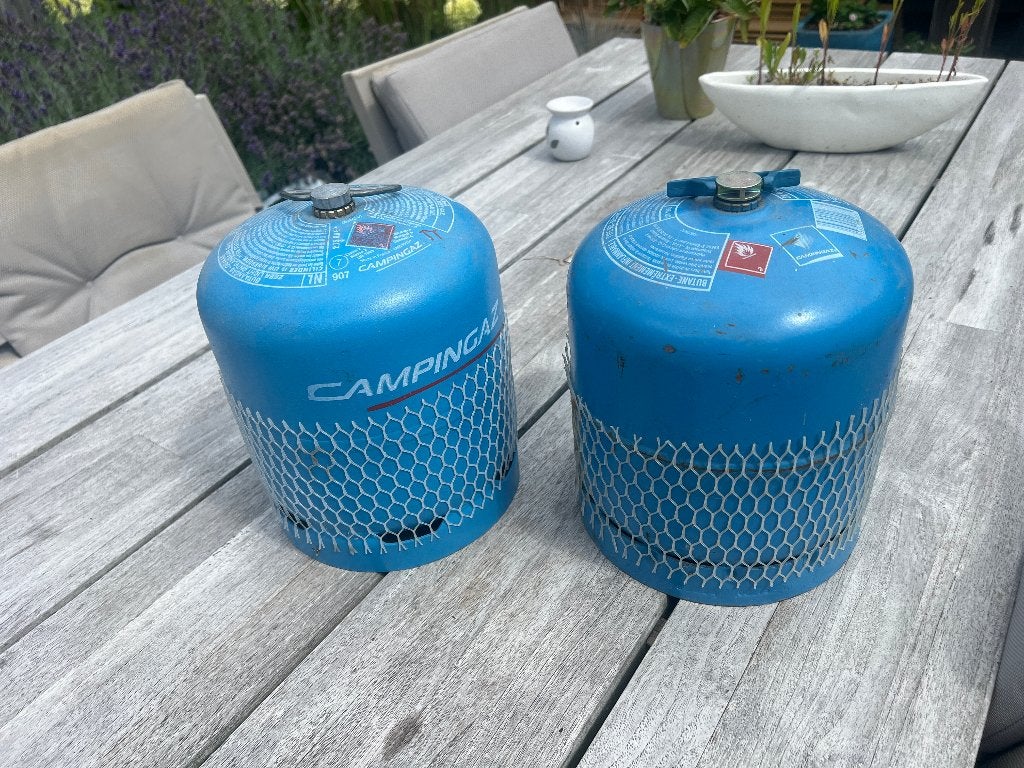 Campinggaz flessen, Ophalen, Gebruikt