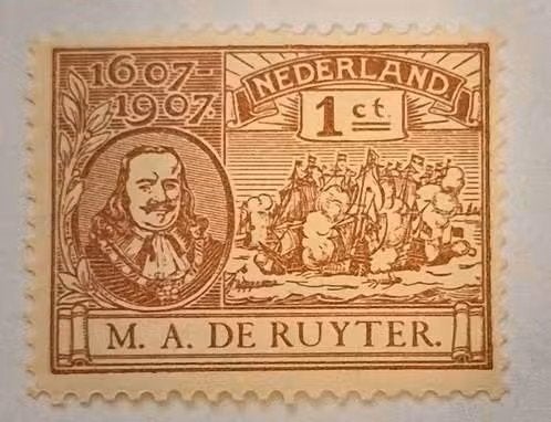 Nederland 1907 - nvph 88 - Michiel de Ruyter - ab1, Verzenden, T/m 1940, Gestempeld