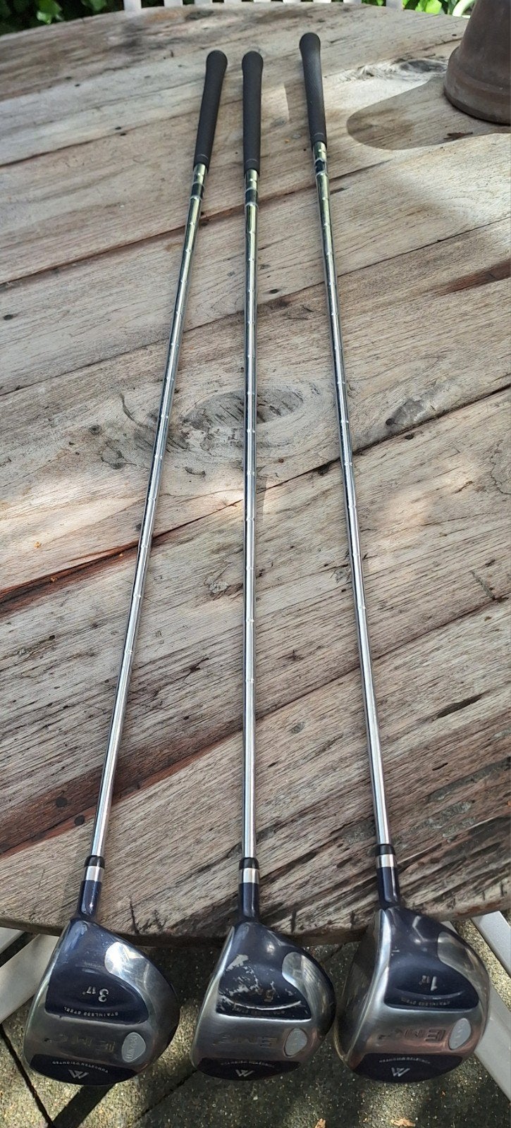 3 golf clubs emc2 stainless steel tungsten weighted, Sport en Fitness, Golf, Ophalen of Verzenden, Gebruikt, Club, Overige merken