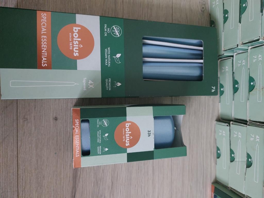 Bolsius Kaarsen - Vegan Wax - Partij of Per Pak, Huis en Inrichting, Woonaccessoires | Kandelaars en Kaarsen, Ophalen, Nieuw, Groen