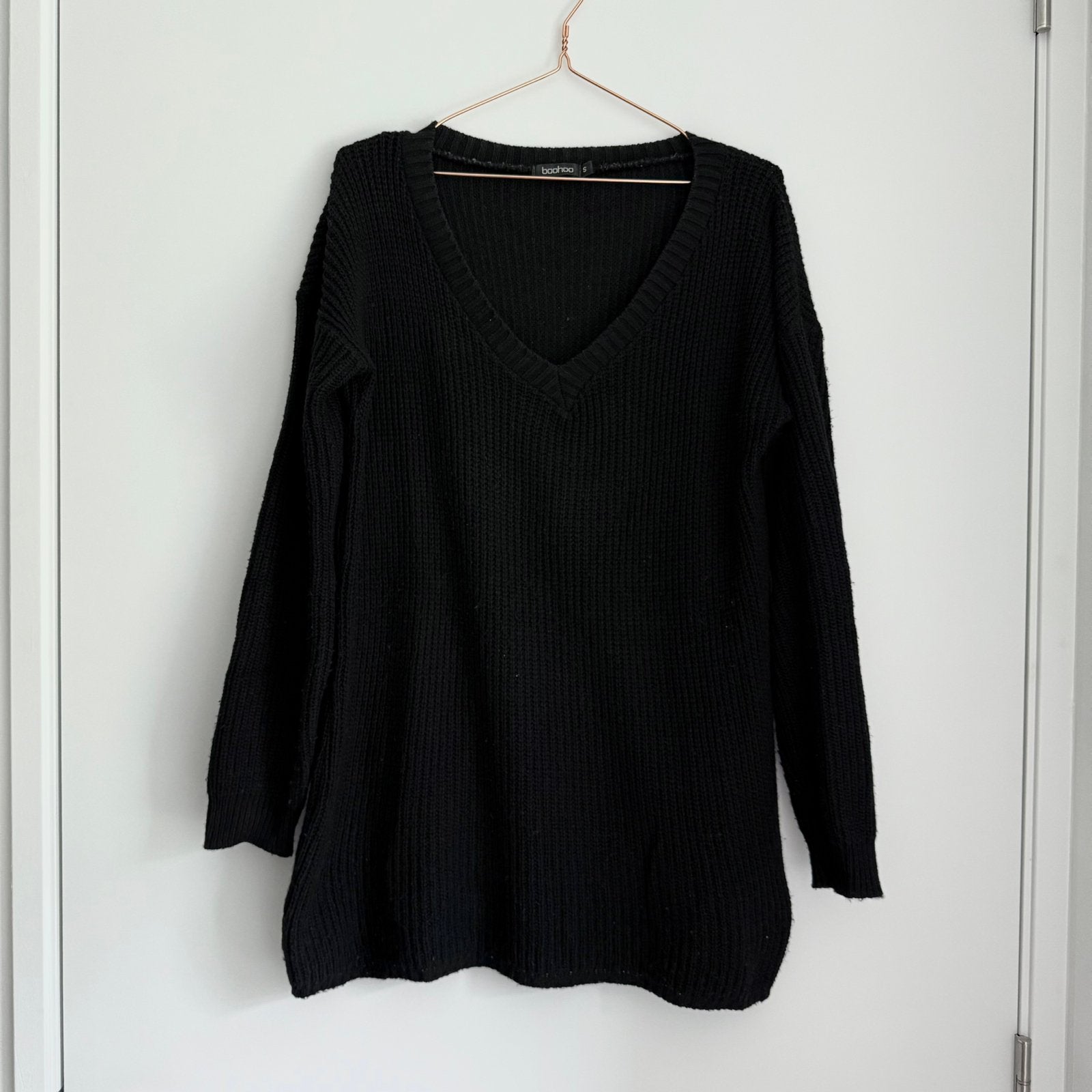 Gebreide sweater dress, Zwart, Ophalen of Verzenden, Zo goed als nieuw, Maat 36 (S)