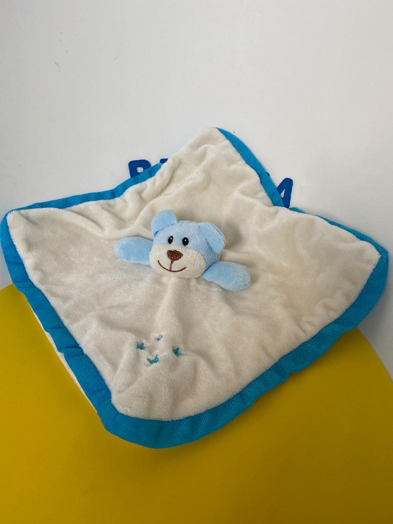 5805 zeeman doekje wit blauw beer hond, Ophalen of Verzenden, Beer